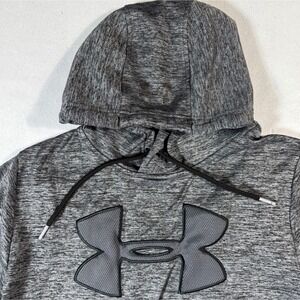 Under Armour ColdGear Hoodie Men's Medium Loose Fit Big Logo Pullover Heathered